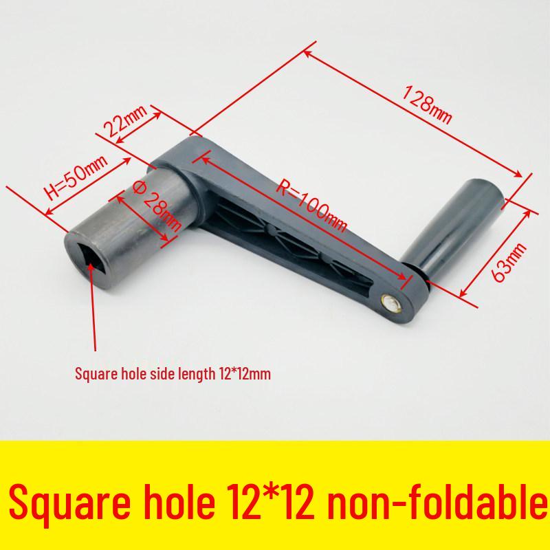 Foldable Handwheel Crank Tool with Extended Sleeve and Square Hole