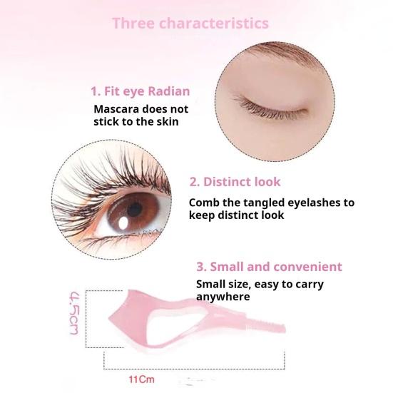 10 ks Mascara Lash Guard Set Curved Comb Design Aplikátor maskary Shield 3 v 1 Snadno použitelný nástroj na aplikování řas pro dokonalý make-up