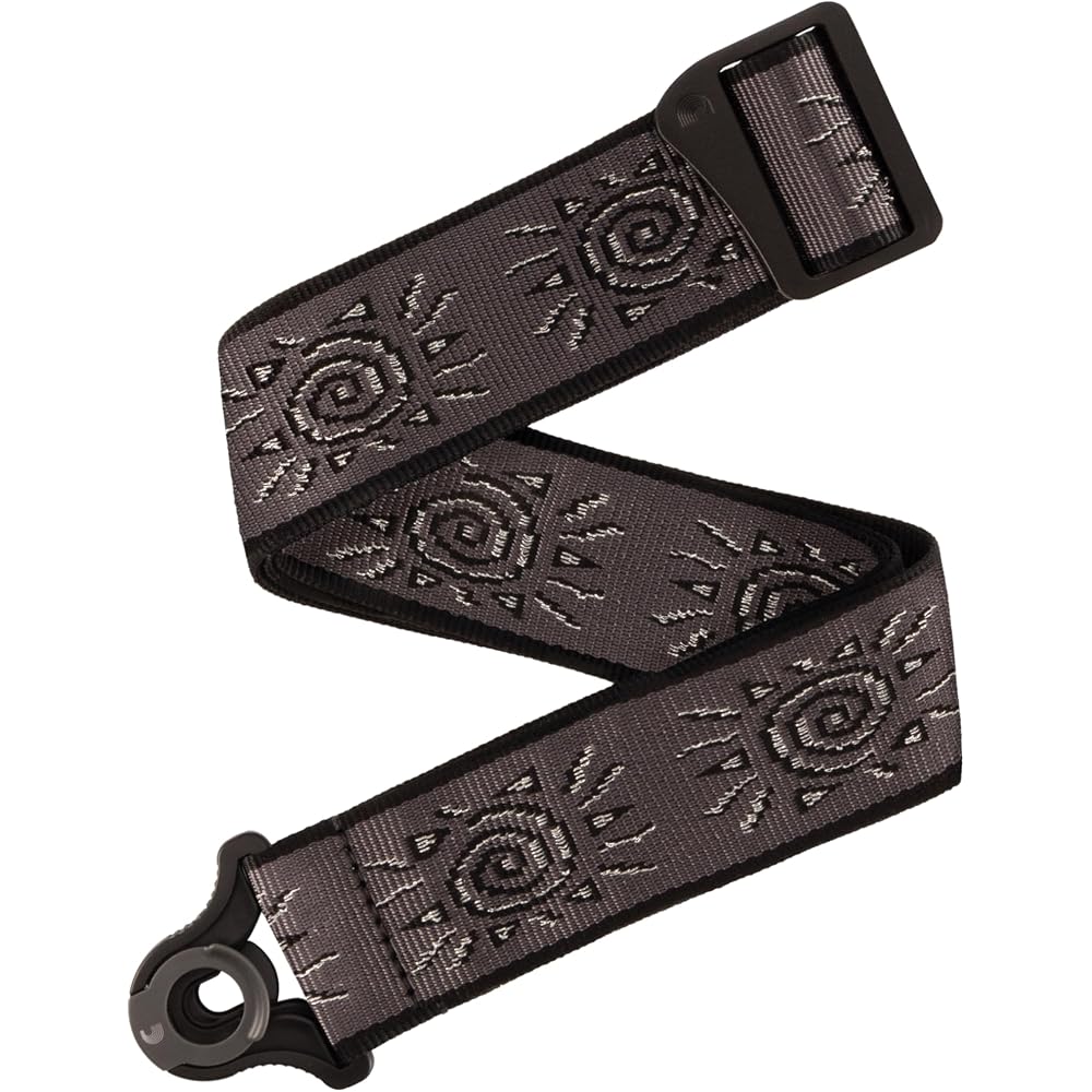 D'Addario Daddario Guitar Strap with Lock Structure Vingate Strap Collection Silver Suns 50BALPW0...