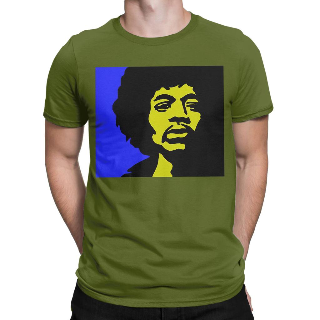 Jimi Portrait Novelty 100 Cotton Tshirt Jimi Rocker Hendrixs Tees Tops For Unisex