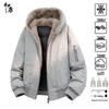 Men's Thickened Padded Parka Jacket with Fur Collar
