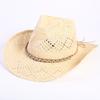 Beliebter europäischer und amerikanischer klassischer hohler westlicher Cowboyhut Herren- und Damen-Mode Urlaubs-atmungsaktiver Sonnenschutz-Strohhut