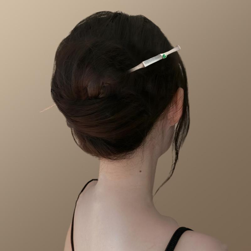 Bamboo Knot Hairpin New Chinese Style High-End Imitation Jade Chinese Style Hairpin Retro Elegant Design Women Hair Accessories