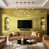 Gold Self Adhesive Wallpaper 17.7”X 78.7” Metallic Gold Contact Paper Metal