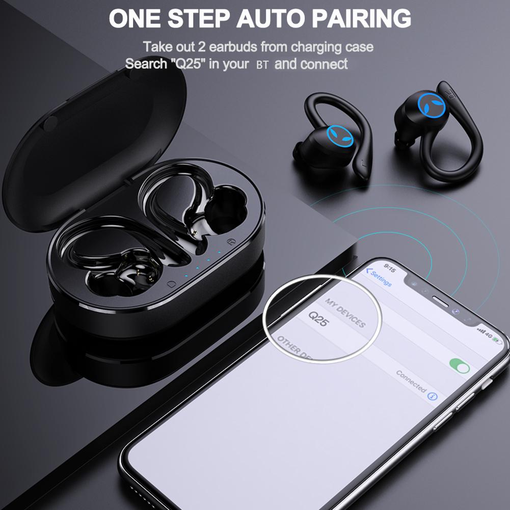Wireless Headphone Bluetooth 5.1 Noise Cancelling HiFi Stereo Bass Earphone Waterproof Sport Game Music Headset w Mic for iPhone