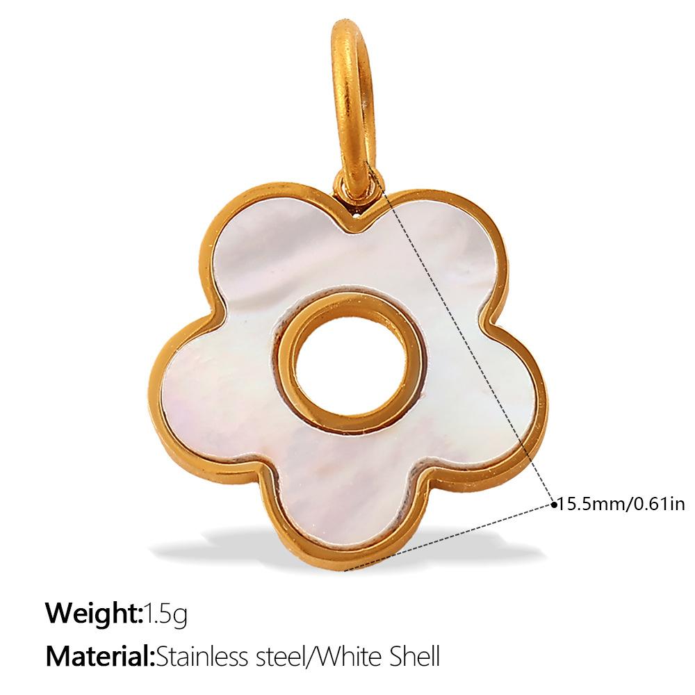 Europe, America, Fashion Versatile Multi-color Flower Pendant Pendant, Diamond-encrusted Four-leaf Clover Shape DIY Jewelry Accessories 2026