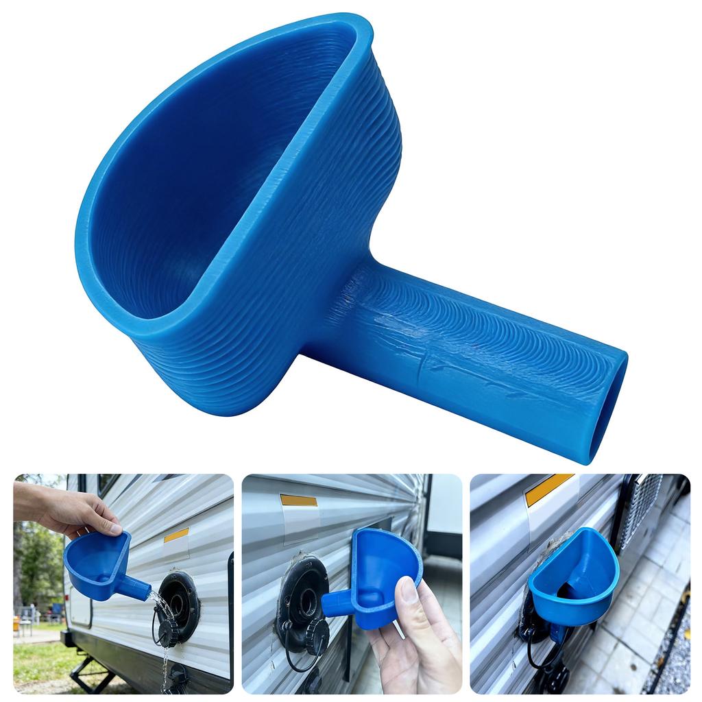 Universal Essential Motorhome Water Tank Funnel Heavy Duty Plastic Construction Seamless Connection For Various Models