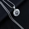 New Metal Compass Cast Necklace, Fashionable Titanium Alloy Pendant