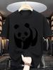 Black T-shirt - Bold Panda Graphic Tee