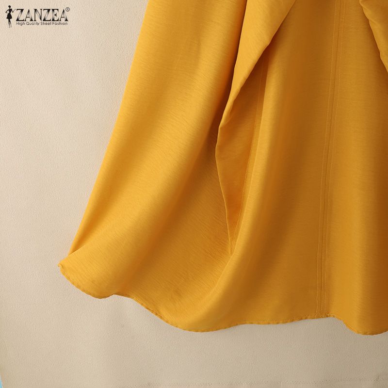 ZANZEA Women Sleeveless Ruffled Layers Baggy Casual Long Maxi Pleated Dress