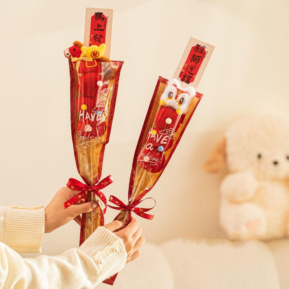 Creative Tanghulu Stuffed Toy Funny Cartoon Plush Toys Ice Candy Gourd Bouquets  Spring Festival