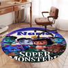 Custom Name Super Monsters Printed Round Rug Carpet Chair Rug Area Rug Entryway Doormats,for Office Chair Living Room Bedroom Kitchen Room.
