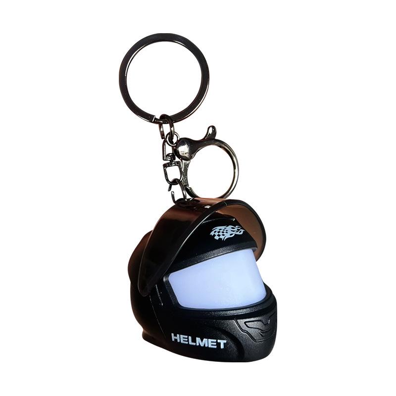 Portachiavi Creativo Luminoso per Casco da Motociclista Ornamento Luce Notturna