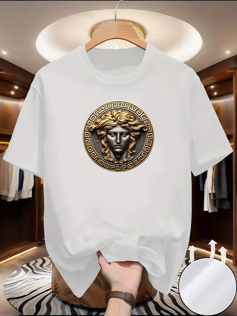 Nouveau T-shirt de Course à Col Rond pour Homme Été Fin Top Impression Artistique Séchage Rapide Manches Courtes Respirant Fitness Sport T-shirt à Porter