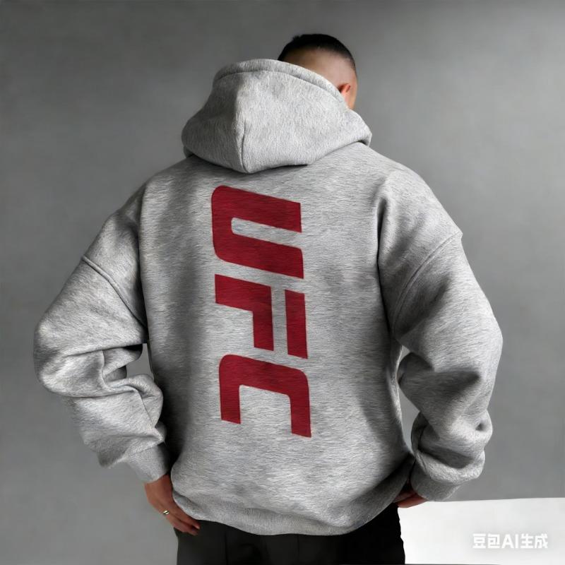 Men Hoodie Fitness Training Sweatshirt Loose Fit Comfortable Sportswear for Daily Boxing Fighting Gym
