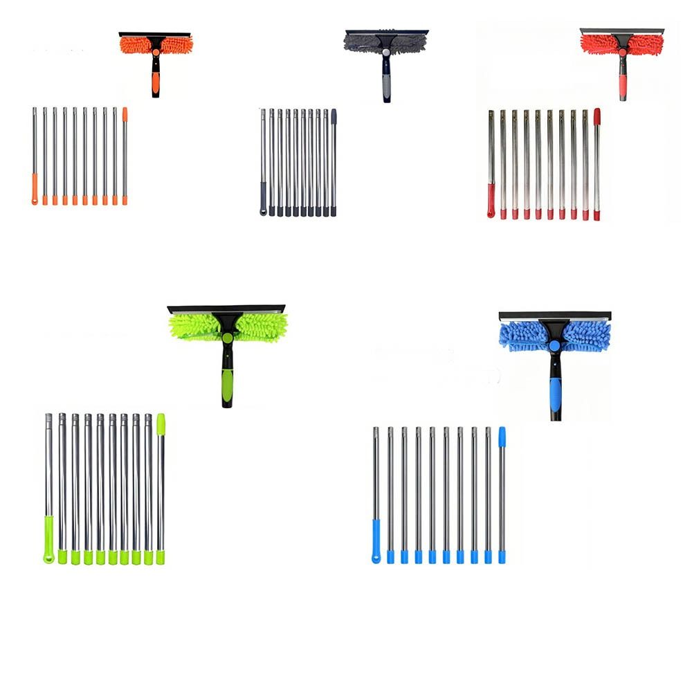 2 In 1 Washing Window Cleaning Squeegee Long Duster Window Wiper Ceiling Duster  Car Glass