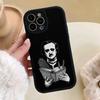 Edgar Allan Poe Phone Case For Iphone 14 Pro Max 13 12 11 Mini X Xr Xs 8 7 Puls Lambskin Silicone Cover