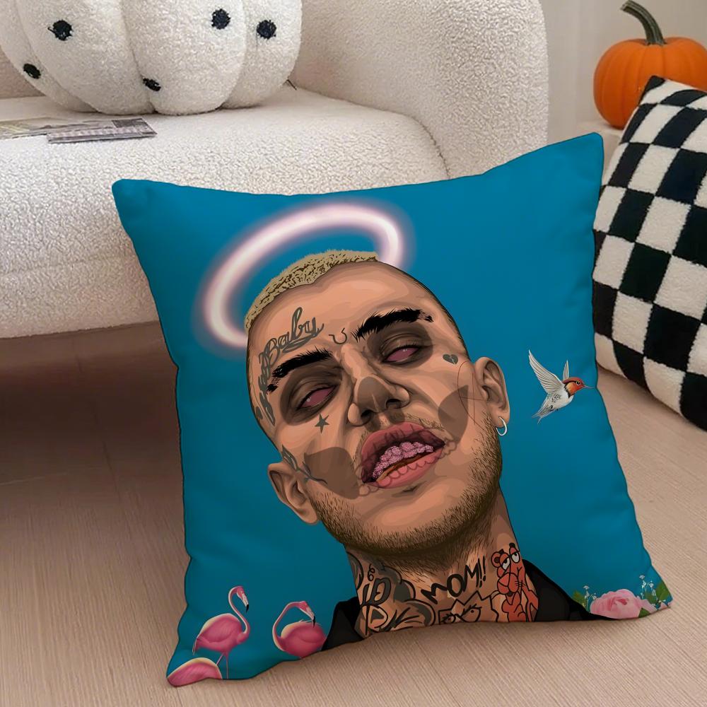 Emotional Rap Singer LLil PPeep Cushion Cover Throw Pillow Cover Hidden Button Durable Polyester Chair Cushion