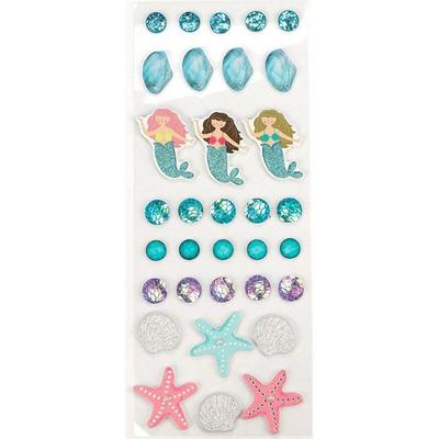 Stickers and Rhinestones - Graine Créative - Sea - Multicolor - 33 Pieces - Scrapbooking