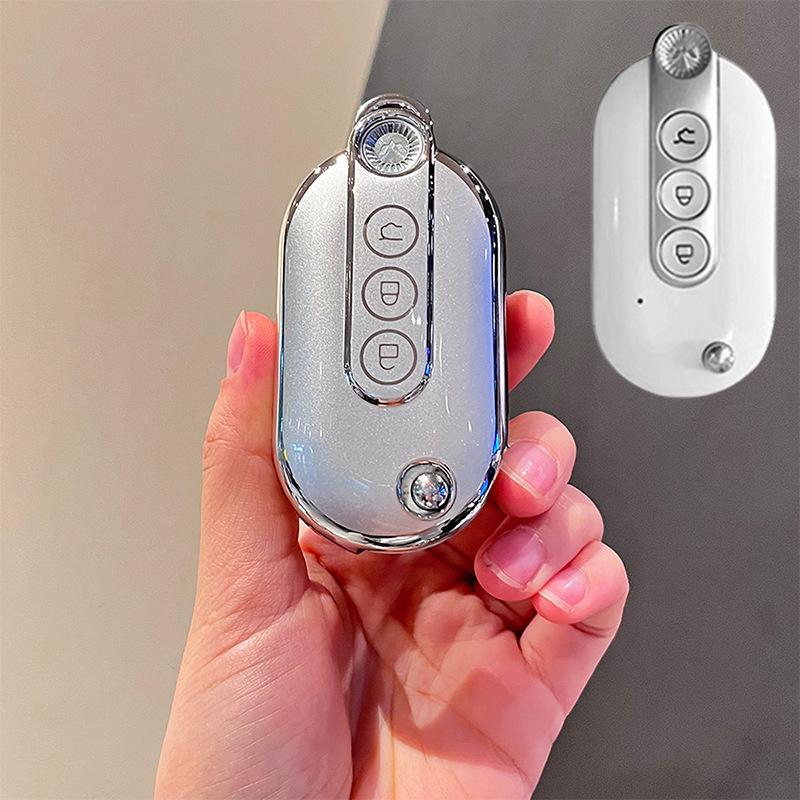 Tpu Car Key Case Cover Shell For Sgmw Mini Wuling Bingo Airev For Baojun Kiwi Ev Remote Car Key Holder Keychian Accessories