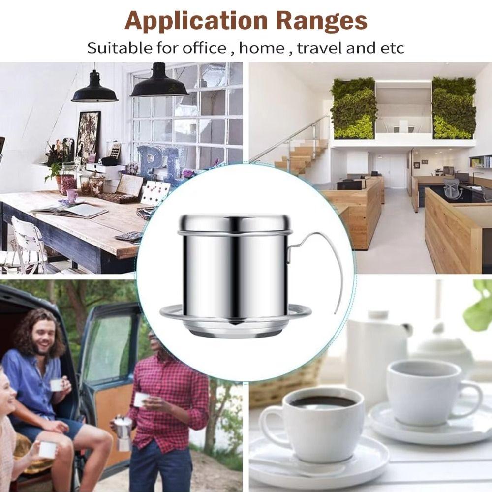Reusable Design Stainless Steel Coffee Drip Brewer Steel Filter Coffee Drip Filter  Home Brewing