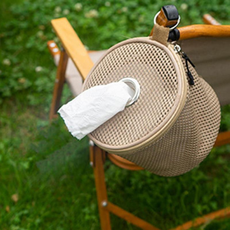 Utendørs Papiruttrekk Hjem Bærbar Rullpapir Oppbevaringspose Bilmontert Bærbar Papirrørspose Oppbevaringsboks