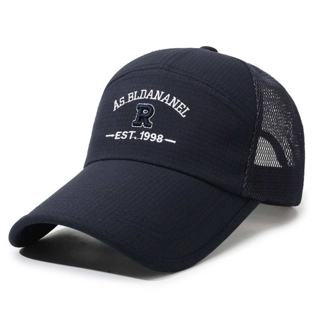 Adjustable Mesh Trucker Hat Letter Embroidery Fishing Running Sports Cap For Man Women