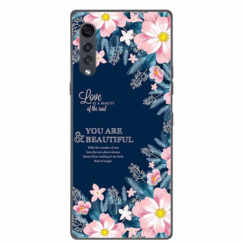 For LG Velvet Luxury Phone Case Black Soft Silicone TPU Back Cover for LGVelvet 5G Funda LMG910EMW Protector Capa Cartoon Coque