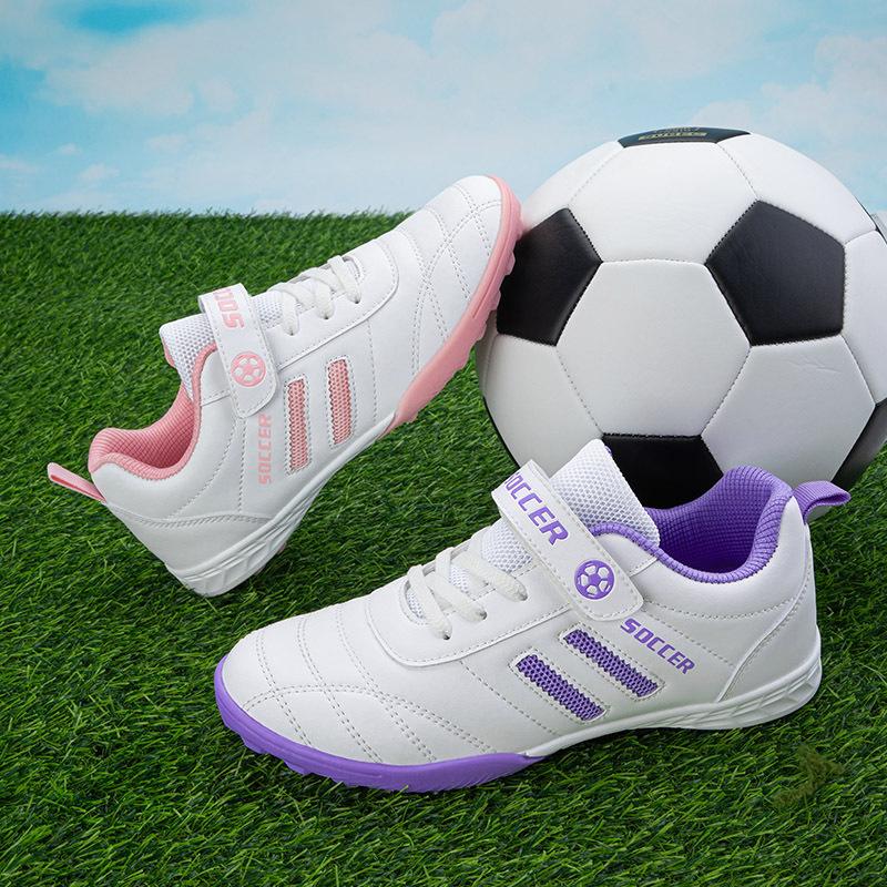 Autumn children's football shoes women's broken nails grass training breathable non-slip Velcro sports shoes outdoor kicking shoes