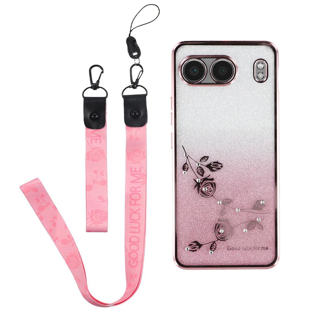 KADEM Für OnePlus Nord 4 Hülle Blumenmuster TPU Farbverlauf Handyhülle mit Schlüsselbändern