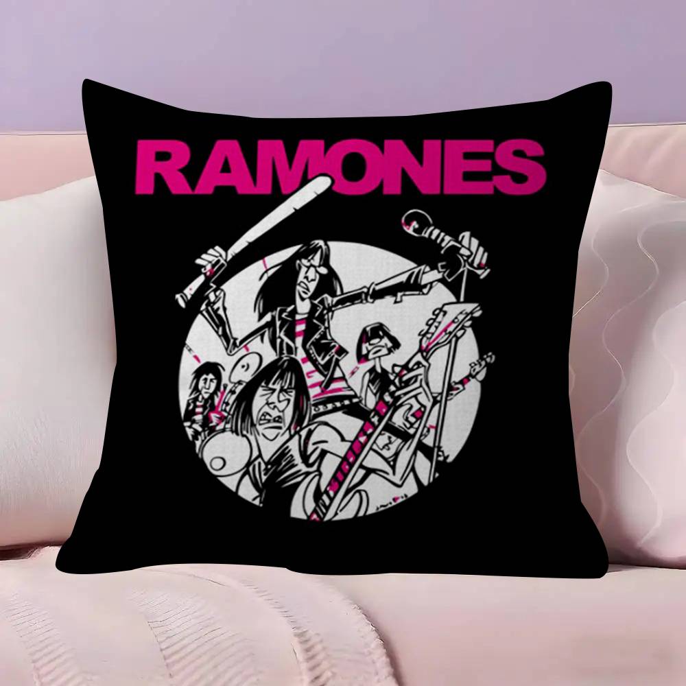 Band Punk RRamones anime Kissenbezug Dekokissen Sofa Heimdeko Hülle Kissenbezüge