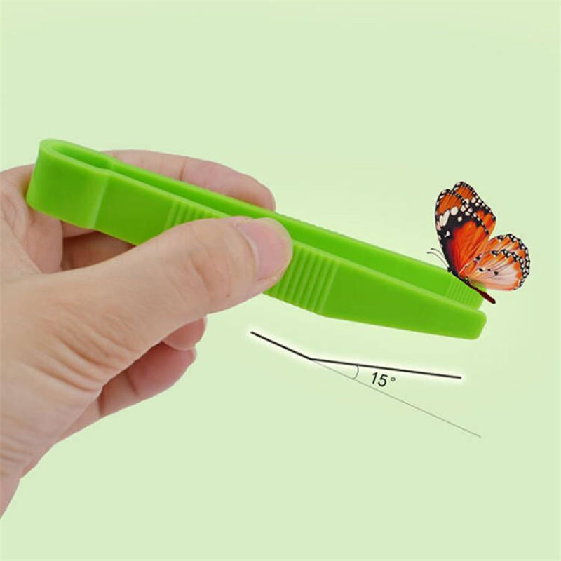 Plastic Scissor Clamp & Tweezers Nature Exploration Toy Kit for Kids Plant Insect Study Tool