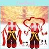 Unique Ne Zha 2 Cosplay Costume Comfortable Red Fabric Outfit For Kids And Adults Ideal For Events