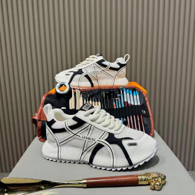 Ultra-light and thin summer men s shoes 2025 lightweight and explosive mesh fashion versatile woven dad shoes soft baseplate shoes 39 белый