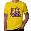 Peace, Love, Music T-Shirt heavyweights summer tops aesthetic clothes men t shirts