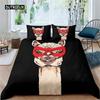 Cartoon Alpaca Duvet Cover Cute Bedding Collection Cartoon Llama Comforter Cover For Boys Girls Teens Animal Theme Bedroom Decor Green