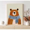 Funny Cute Cartoon Animals Minimalist Nordic Posters Prints Canvas Painting Wall Art Picture Living Room Kindergarten Home Decor