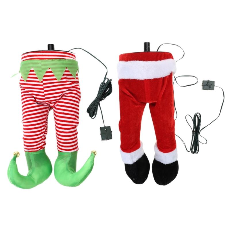 Swinging Legs Christmas Ornament Holiday Parties with Swinging Legs Decoration Plush Festival Christmas Charm
