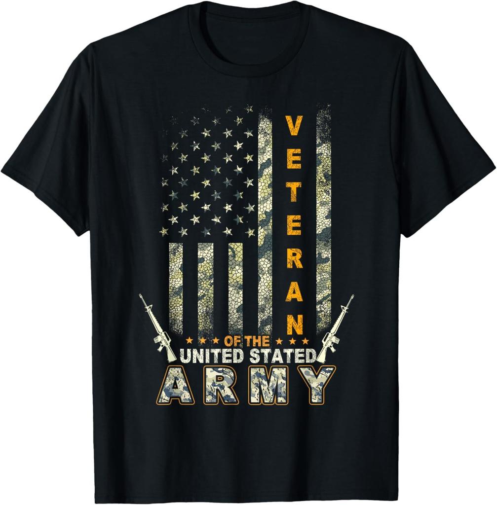 NEW LIMITED American Flag Camo Proud Us Army Veteran T-Shirt