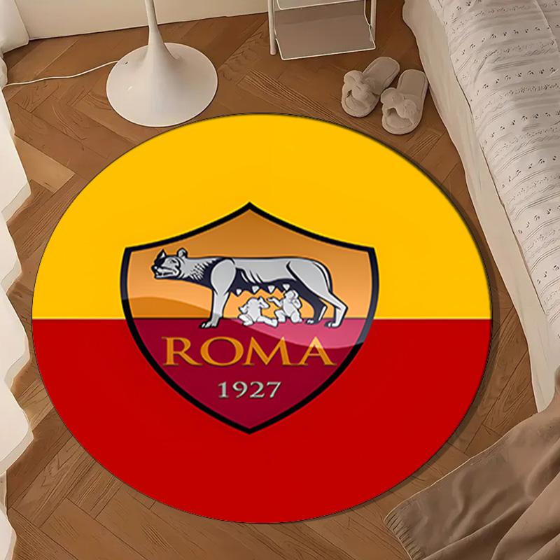 Football Club Emblem Round Rug for Livingroom,Bedroom, Palyroom, Chair Rug, Area rug, Circle Carpet, Large Size Fan Christmas gift