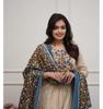 Beautiful Designer Cotton Off White Kurti Set Women Bollywood Party Wear Kurta Pant Dupatta Set