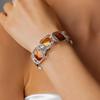 Drip Oil Geometric Elastic Bracelet Retro  Unique Hollow Out Irregular Splicing Women'S Bracelet Jewelry Accessories Gift