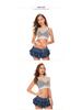 Korean Style Sexy Denim Mini Skirt: Performance Outfit for Lead Dancers, DJs, and Nightclub Singers