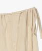 LOSSYROW Rope-Wide Cotton Pants Beige