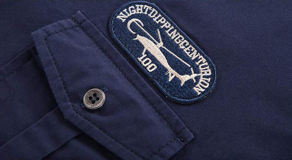 Senneak Military Short Sleeve Biker Jacket with Short Sizes Men's Buttons, Sleeve, Cotton, M-5XL