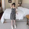 2025 Daisy Floral Chiffon Dress - Slim Fairy Forest Style French Suspender Skirt