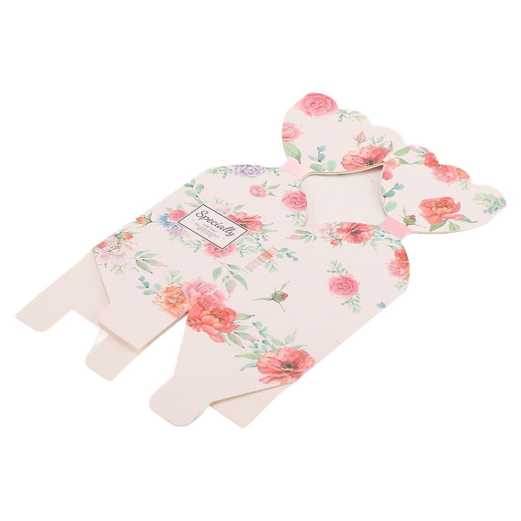 50 Set Wedding Favor Boxes Floral Pattern Retro   Sy Assemble   Boxes Party Favors with Rope   Gift Box