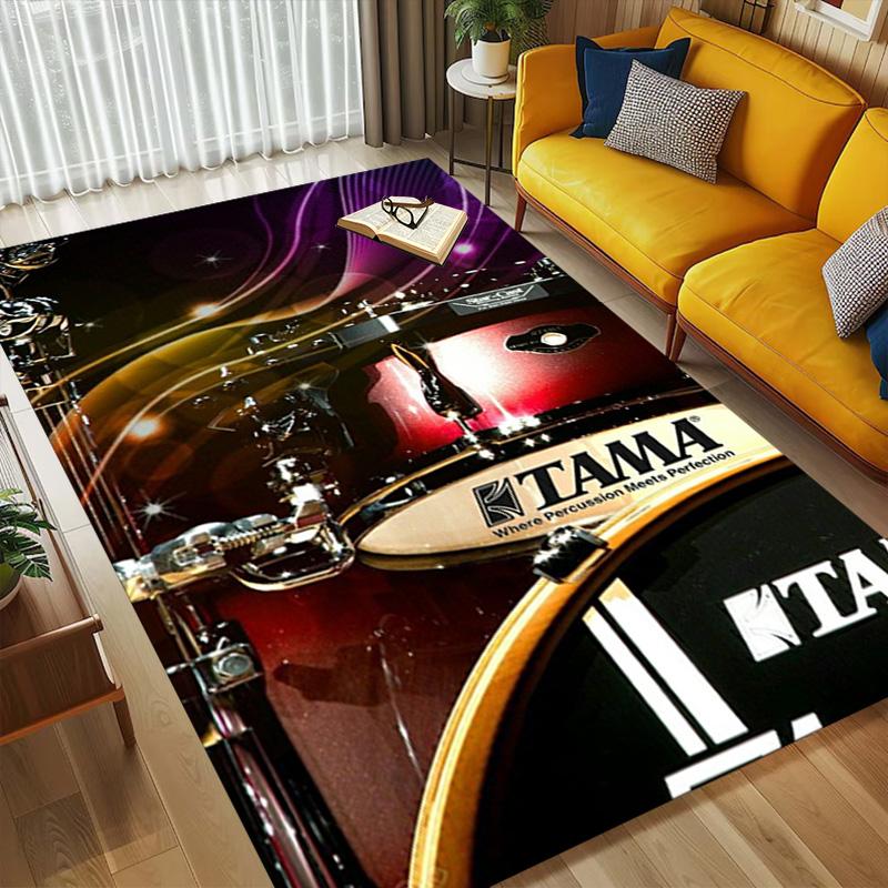 Musik Schlagzeug Wohnzimmer Rutschfester Teppich Weicher Teppich für Schlafzimmer Spielzimmer Sofa Büro Heimdekoration Fußmatte Weihnachtsgeschenk C9301926