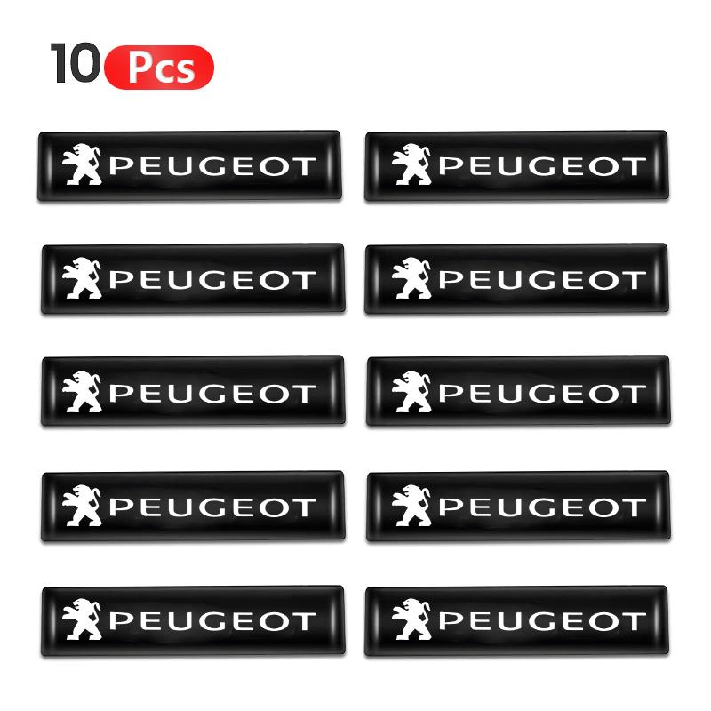 2/4/10Pcs 3D Car Badge Decorative Stickers For Peugeot 208 3008 308 2008 207 o 107 508 607 106 406 407 307 206 301 408 5008 4008