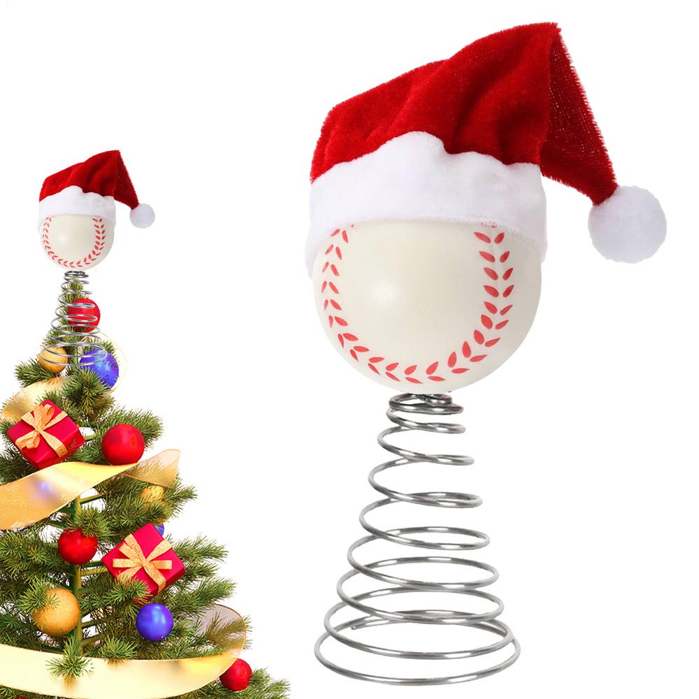 Tree Topper Christmas Golf Basketball Baseball Holiday Decor Sports Holiday Tree Topper For Fans Study Church Office Mantel